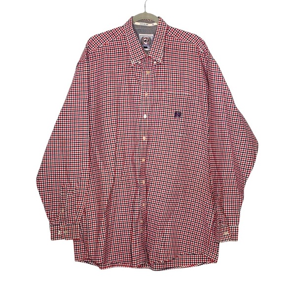 Cinch Men's Red & Blue Check Print Western Button Down Shirt Casual size XXL - Picture 1 of 9